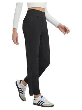 Women's Fleece Lined Thermal Winter Pants High Rise Tapered Ankle Golf
